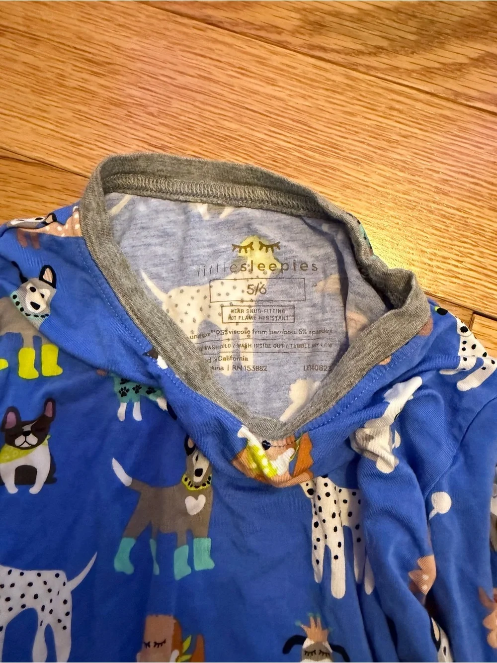 Little Sleepies BLUE DAPPER DOGS Two Piece Pajamas SIZE 5/6